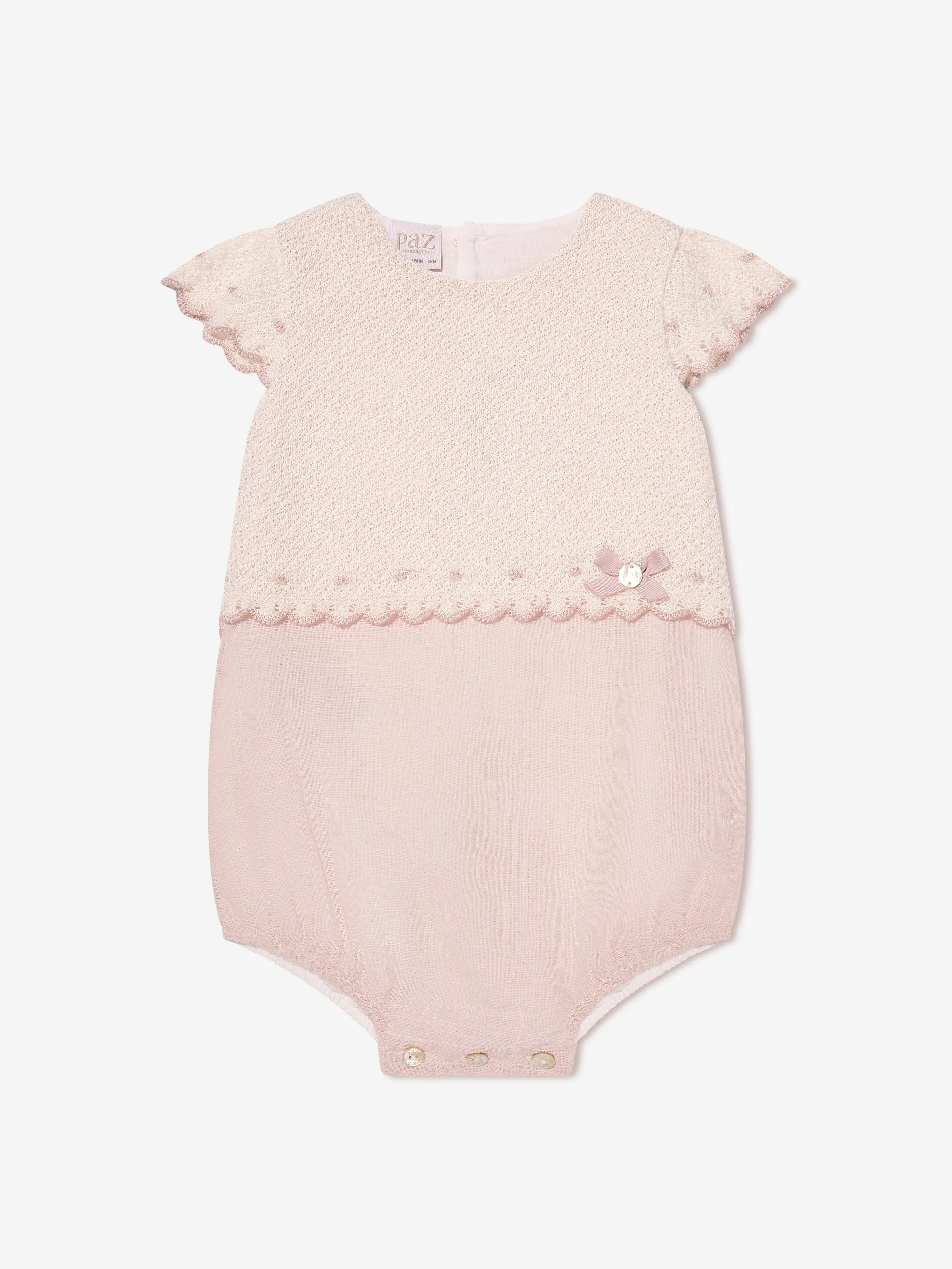 Paz Rodriguez Baby Girls Romper in Cream