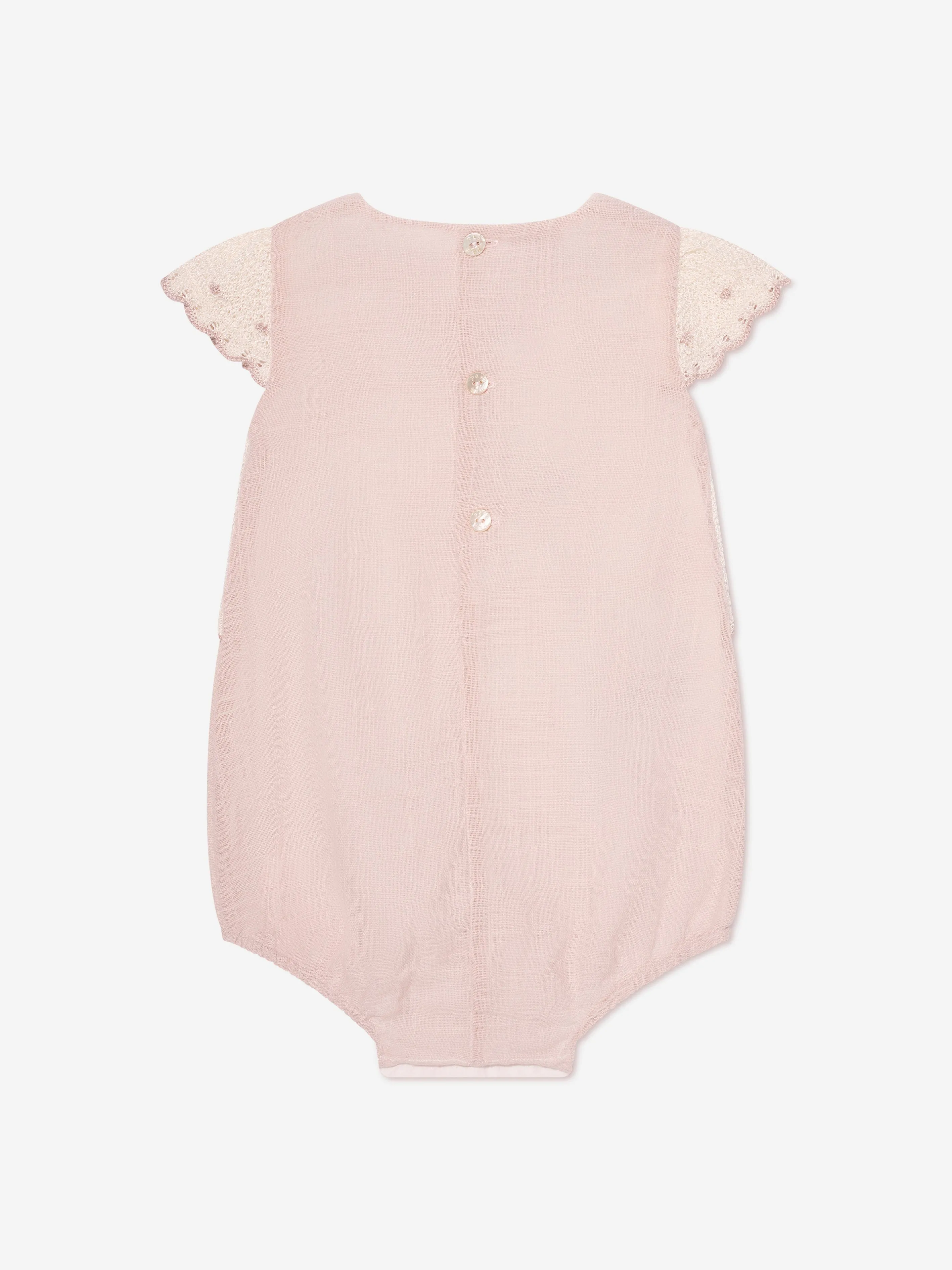 Paz Rodriguez Baby Girls Romper in Cream