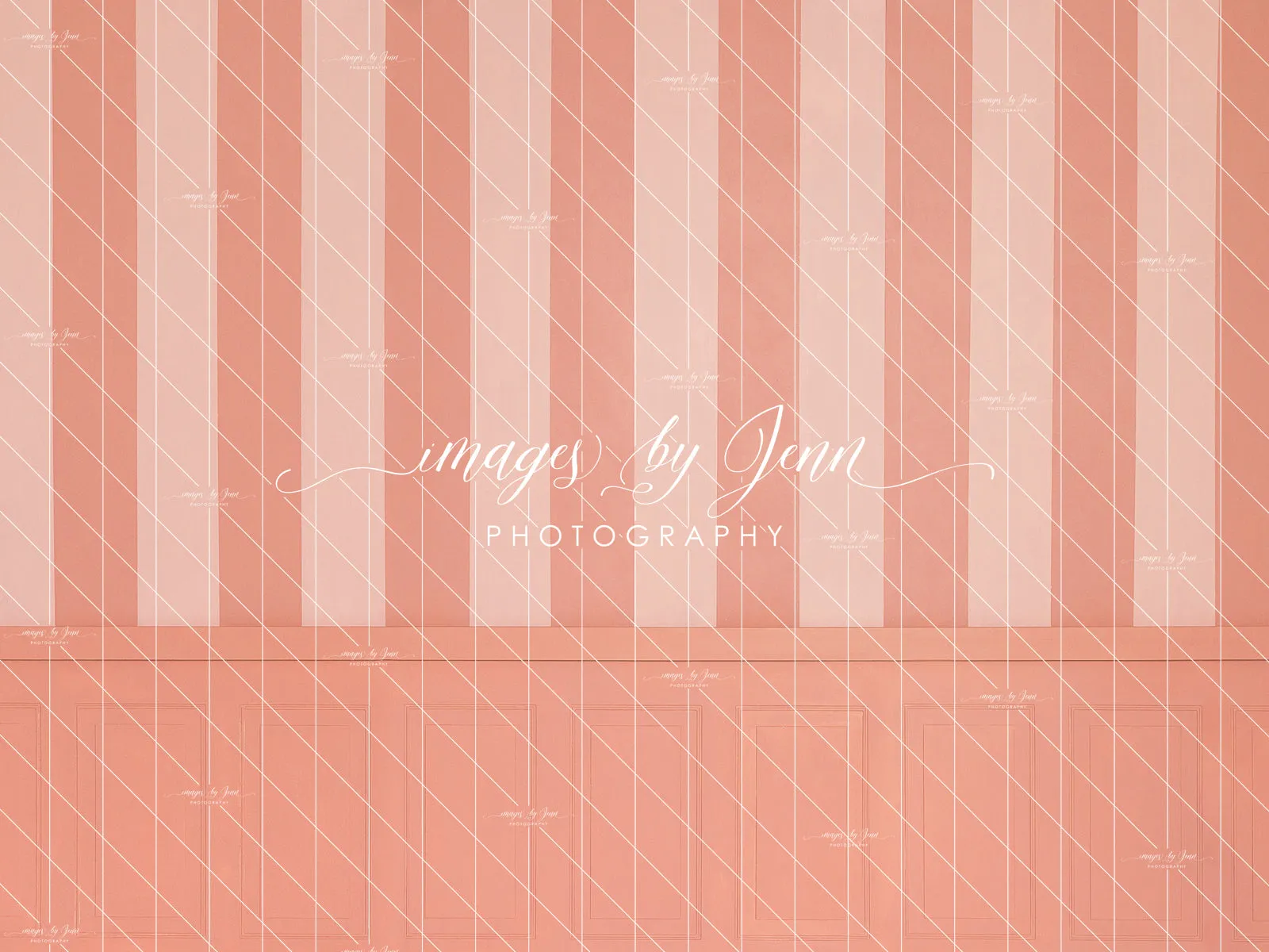 Peach Stripe Half Wall (JG)