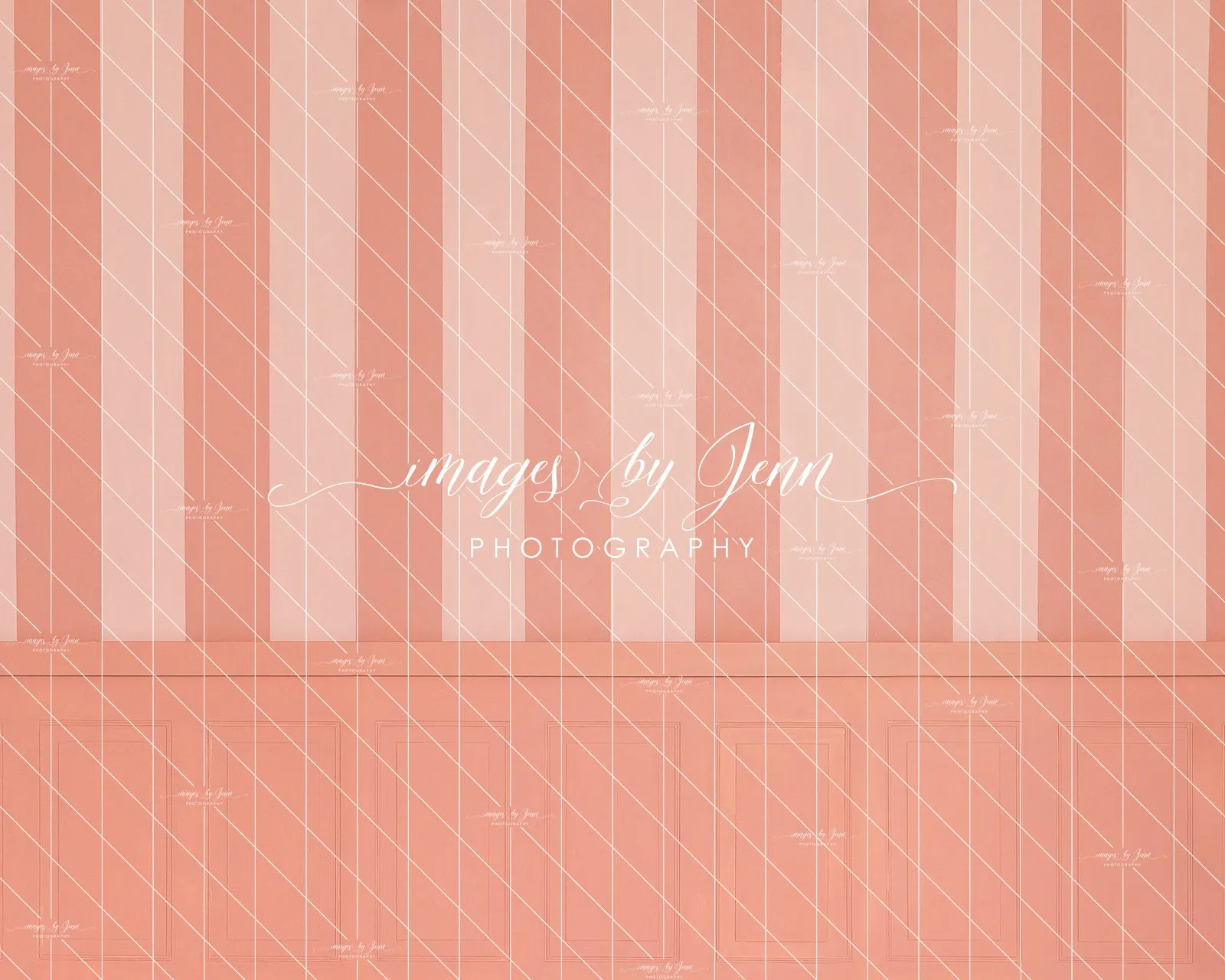 Peach Stripe Half Wall (JG)