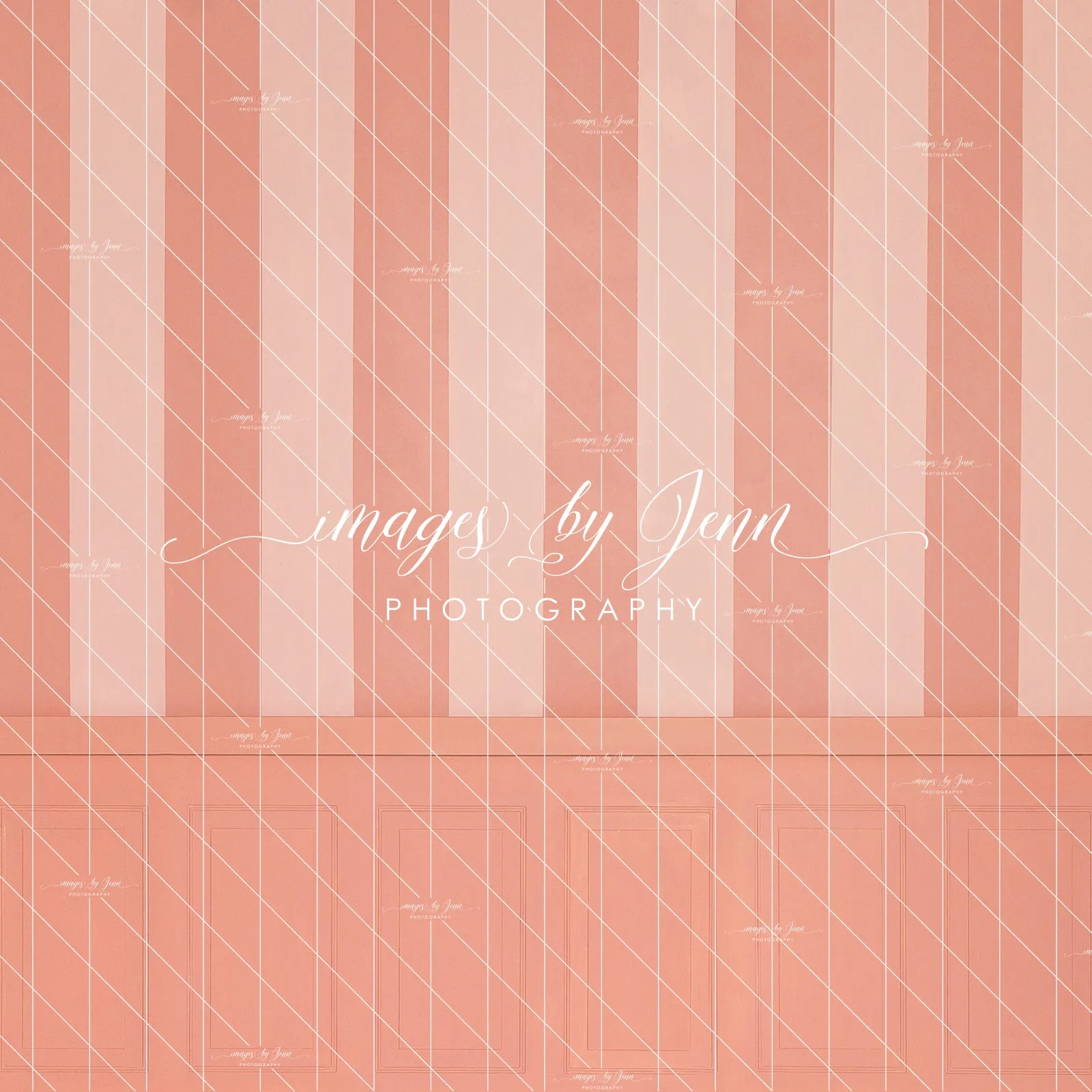 Peach Stripe Half Wall (JG)