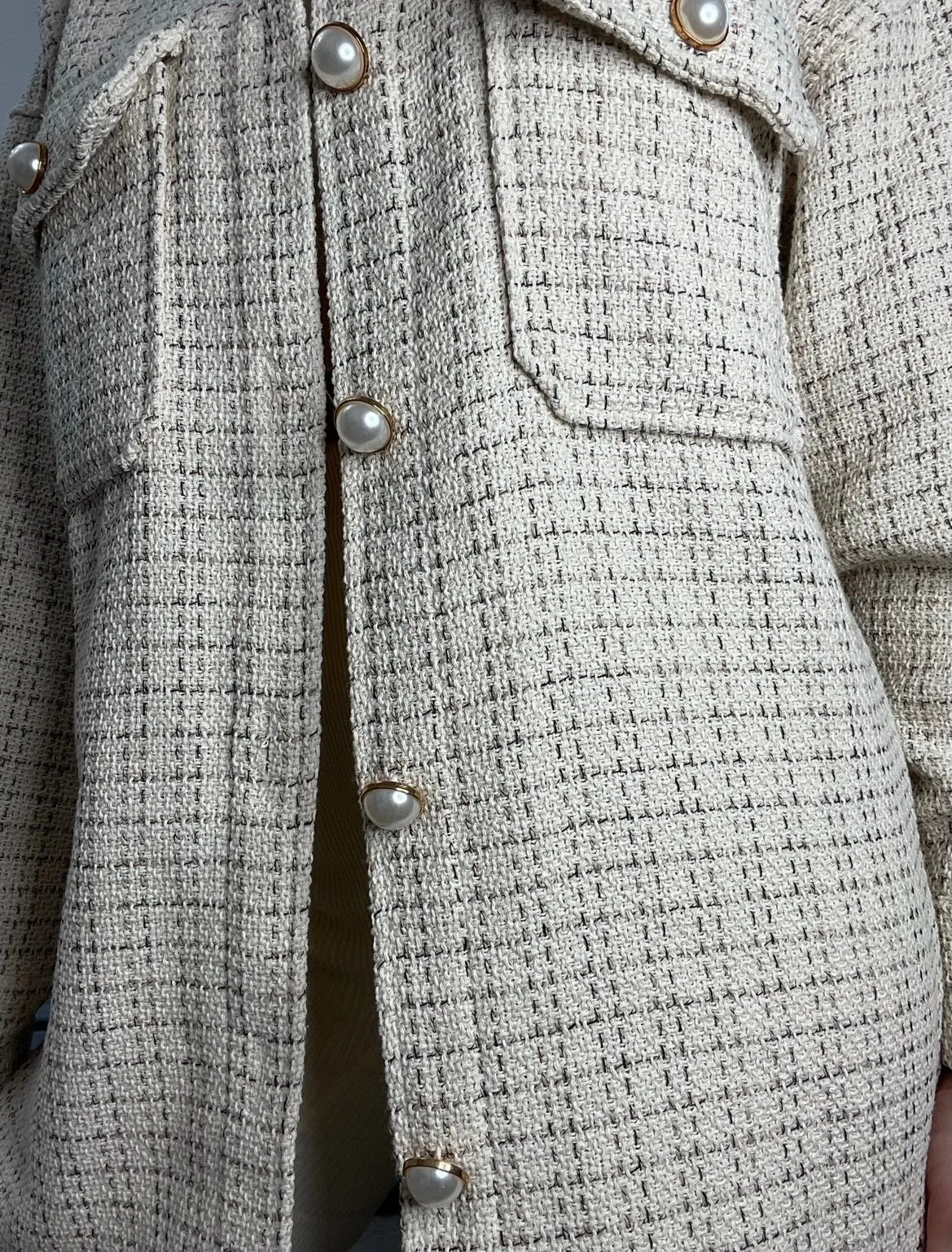 Pearl Tweed Shacket