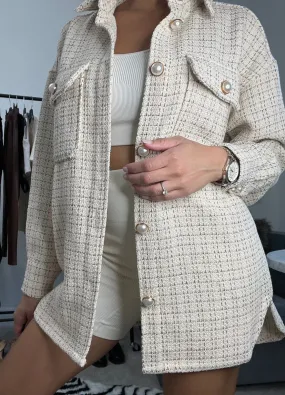 Pearl Tweed Shacket