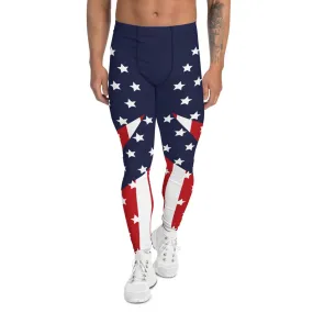 Performance-Driven Patriotic Leggings for Active Men