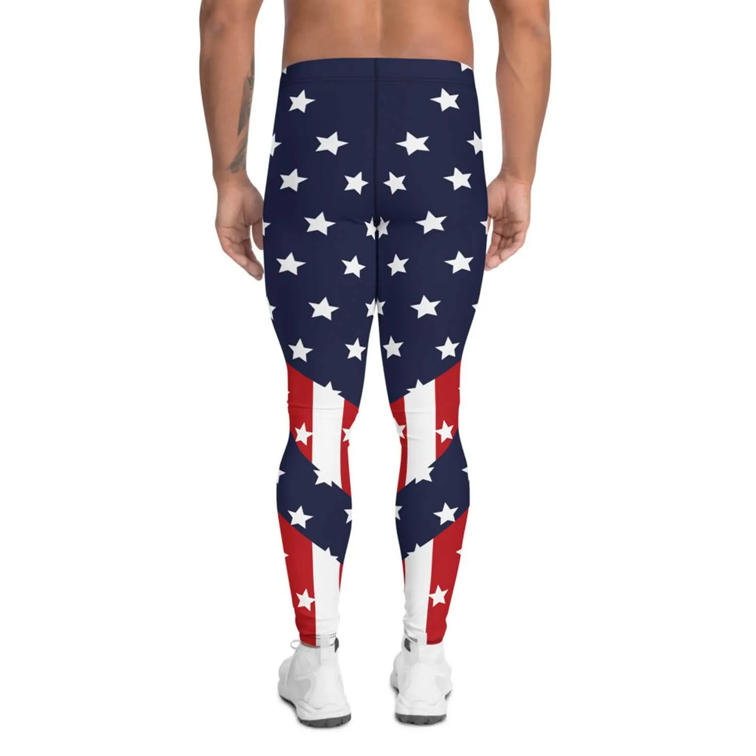 Performance-Driven Patriotic Leggings for Active Men