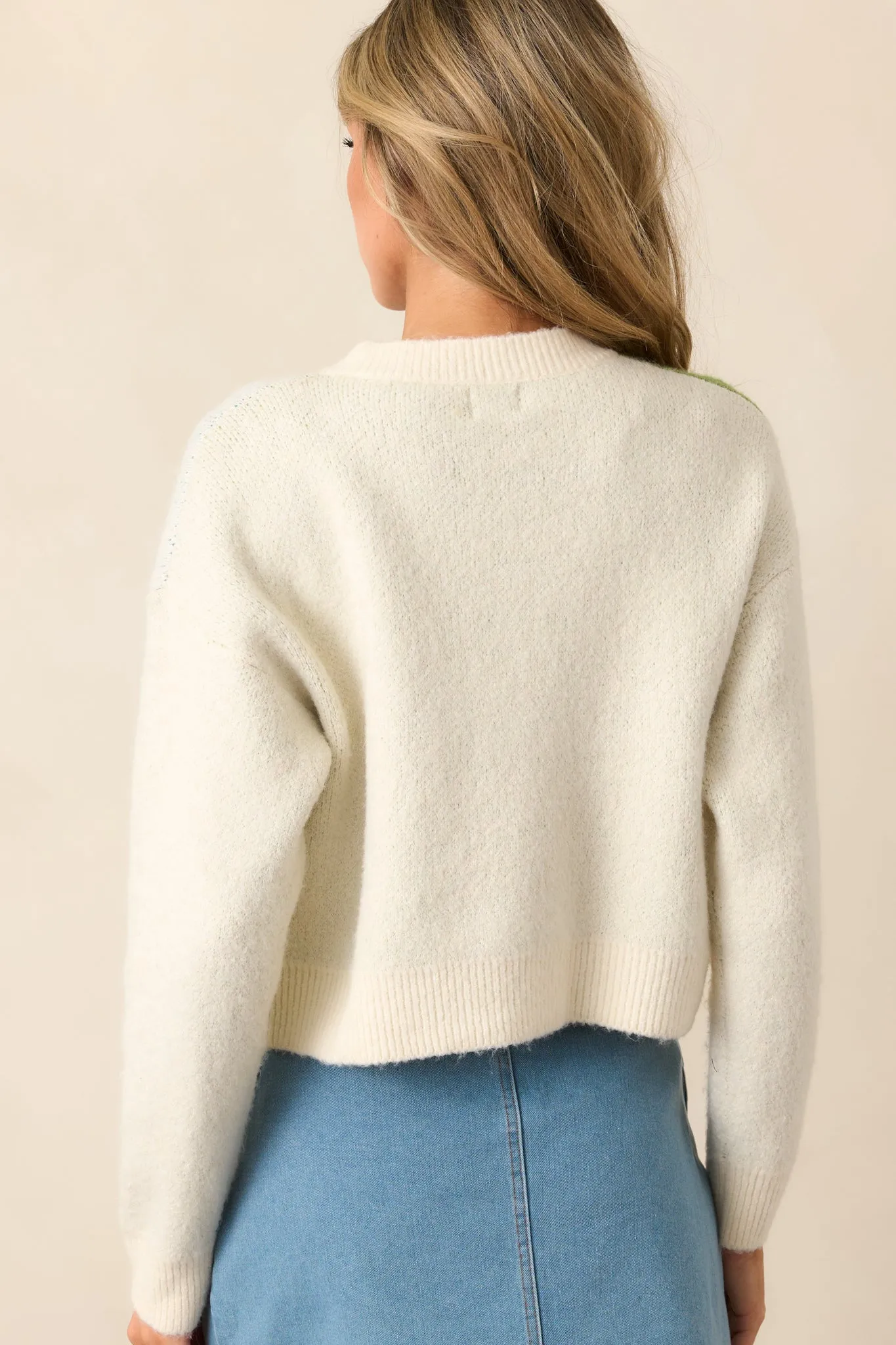 Picture Perfect Ivory Button Front Cardigan