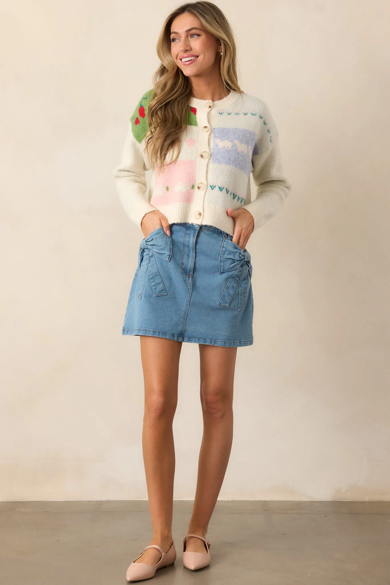 Picture Perfect Ivory Button Front Cardigan