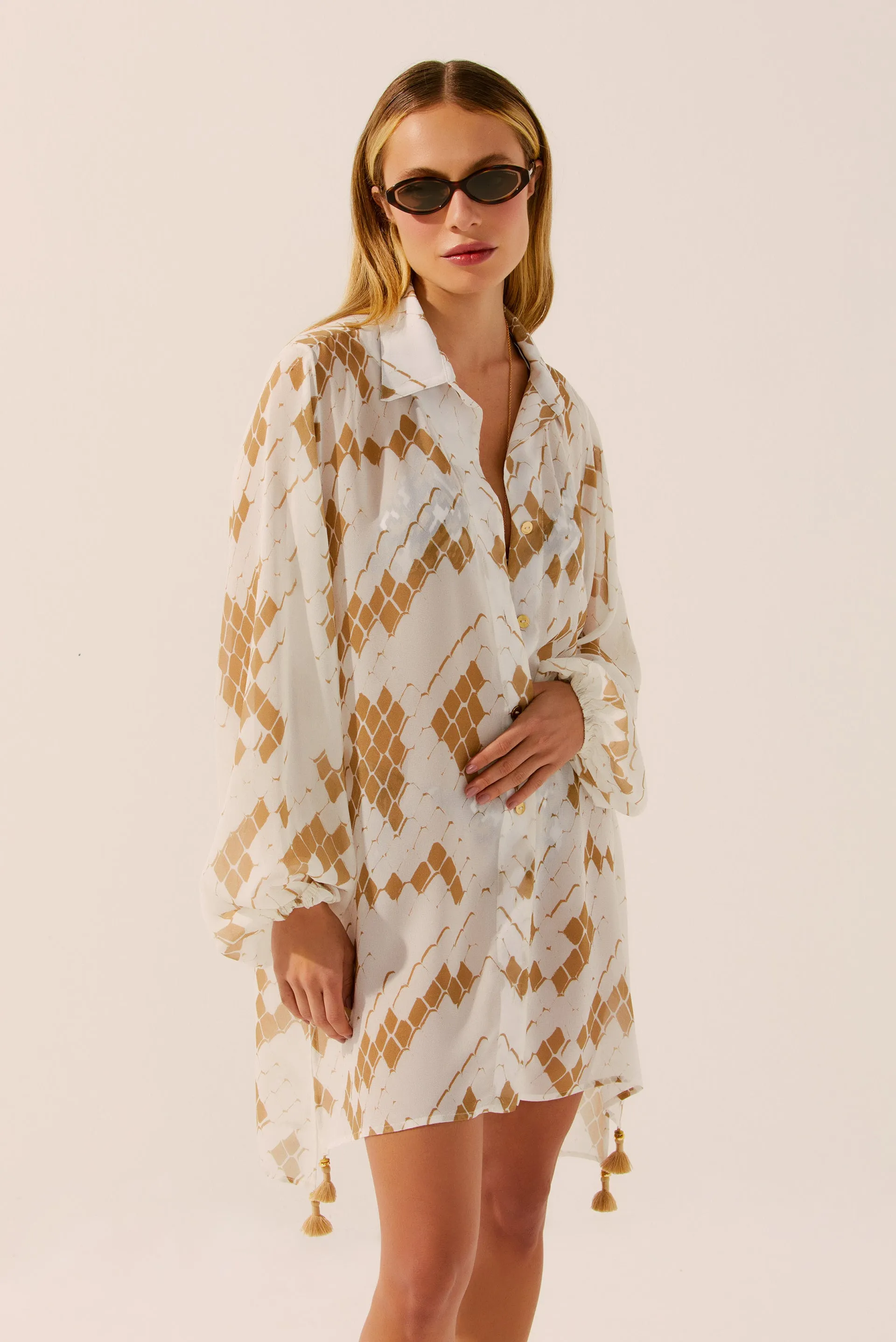 Pixiled Snake Shirt Dress E3995A1445