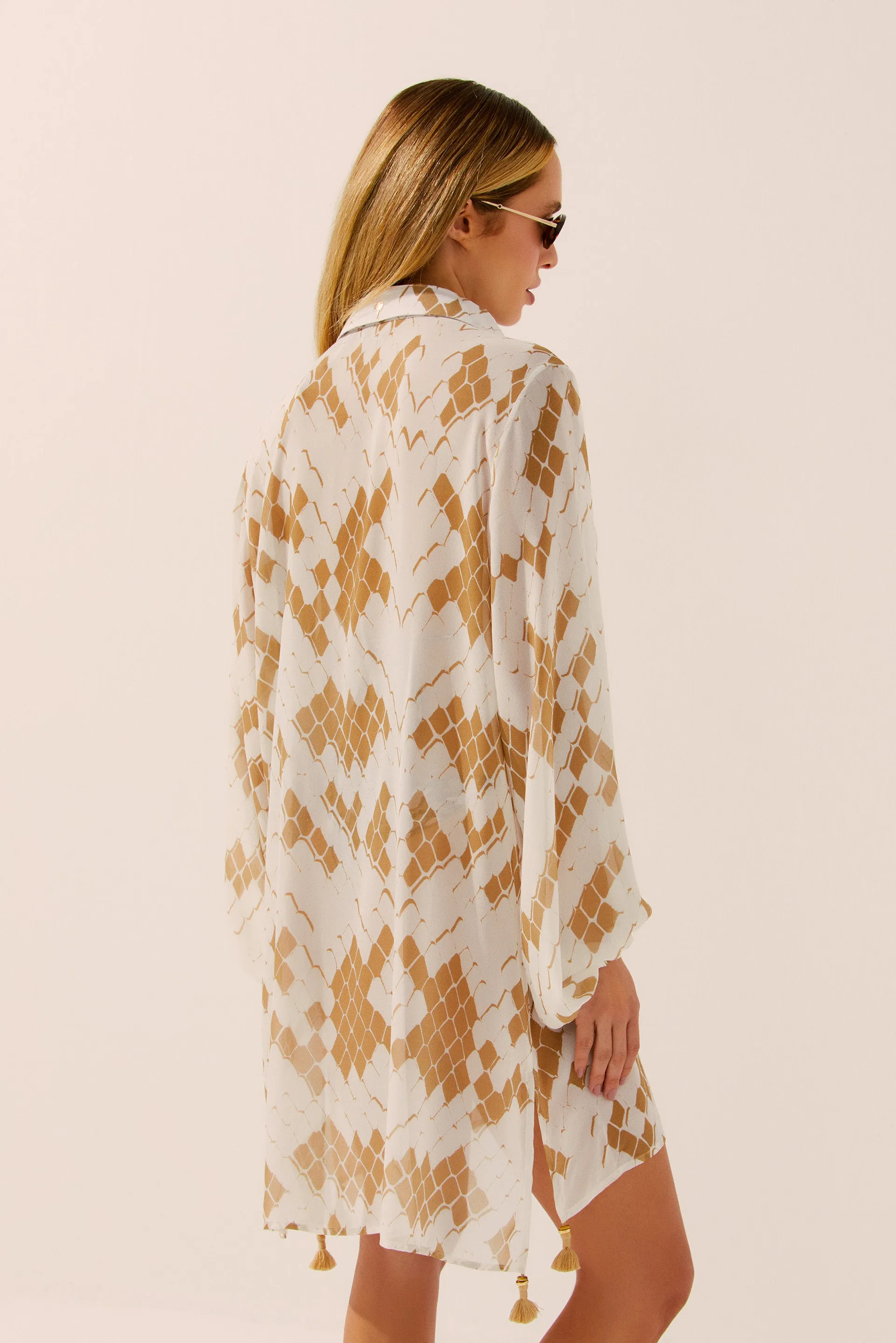 Pixiled Snake Shirt Dress E3995A1445