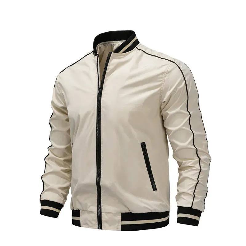 Polyester Jacket Men Baseball Uniform Loose Fashion