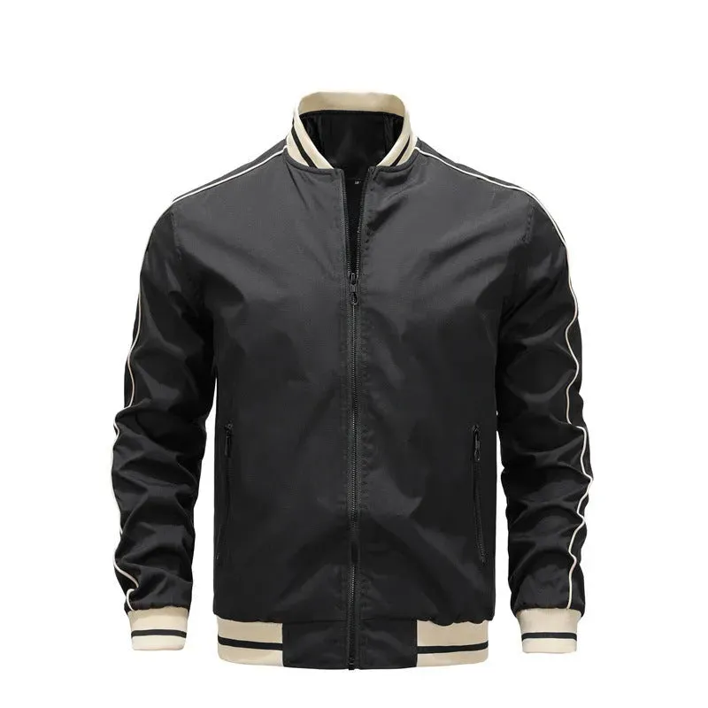 Polyester Jacket Men Baseball Uniform Loose Fashion