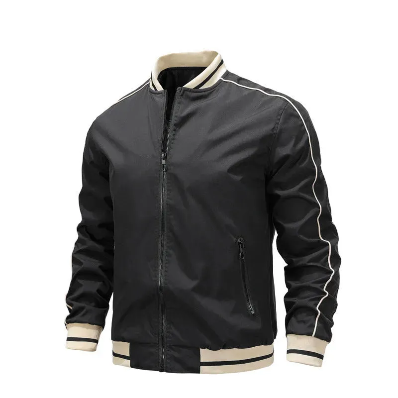 Polyester Jacket Men Baseball Uniform Loose Fashion