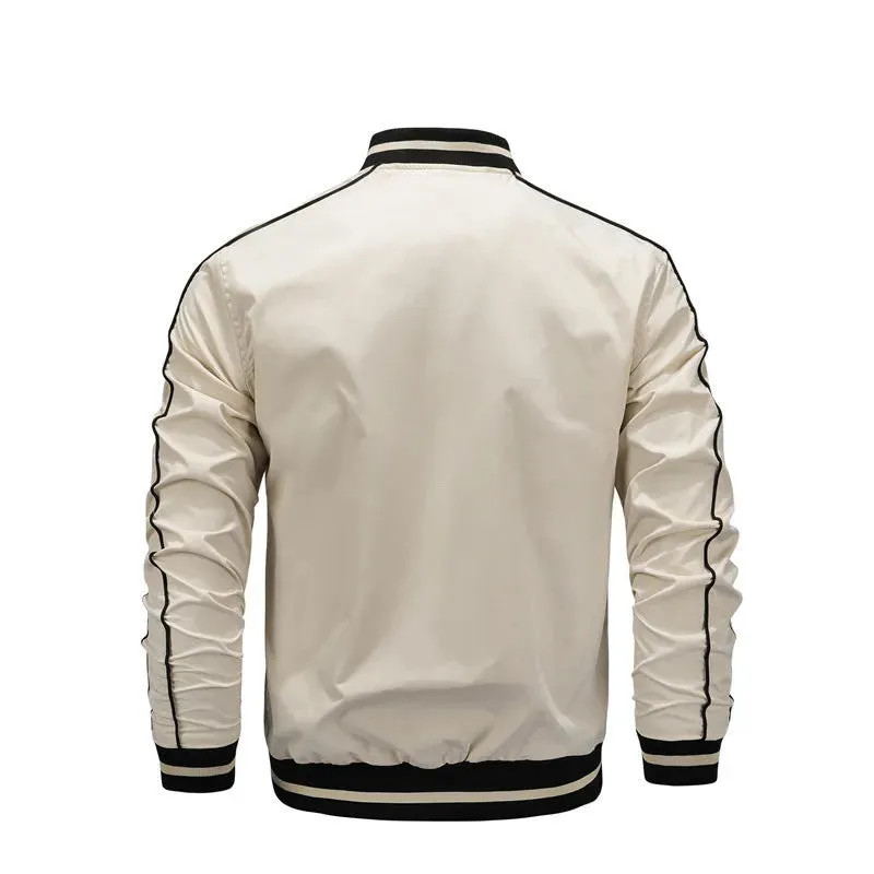 Polyester Jacket Men Baseball Uniform Loose Fashion