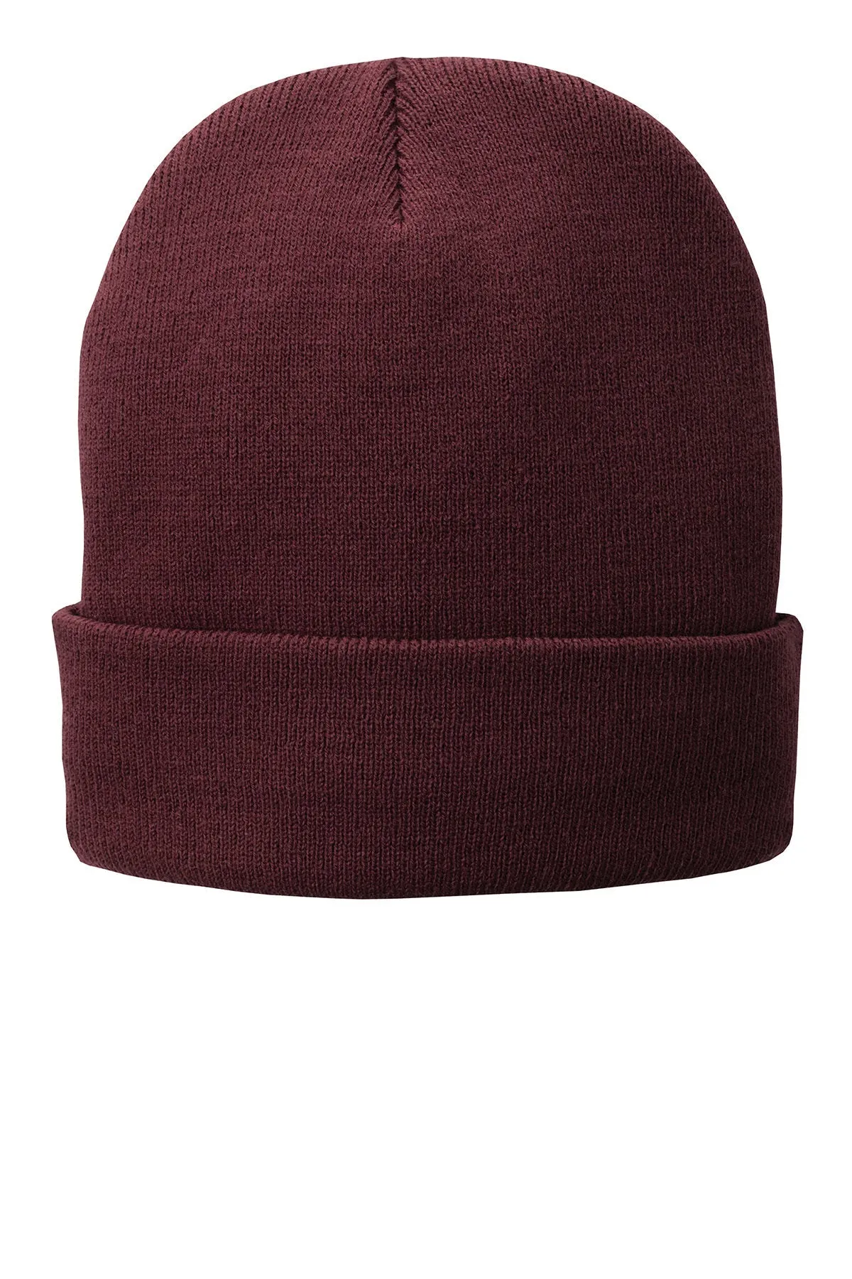 Port & Company Fleece Lined Customized Knit Caps, Maroon