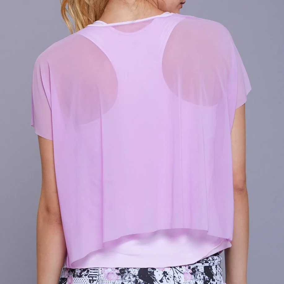 Print Collage Layer Top (orchid mesh)