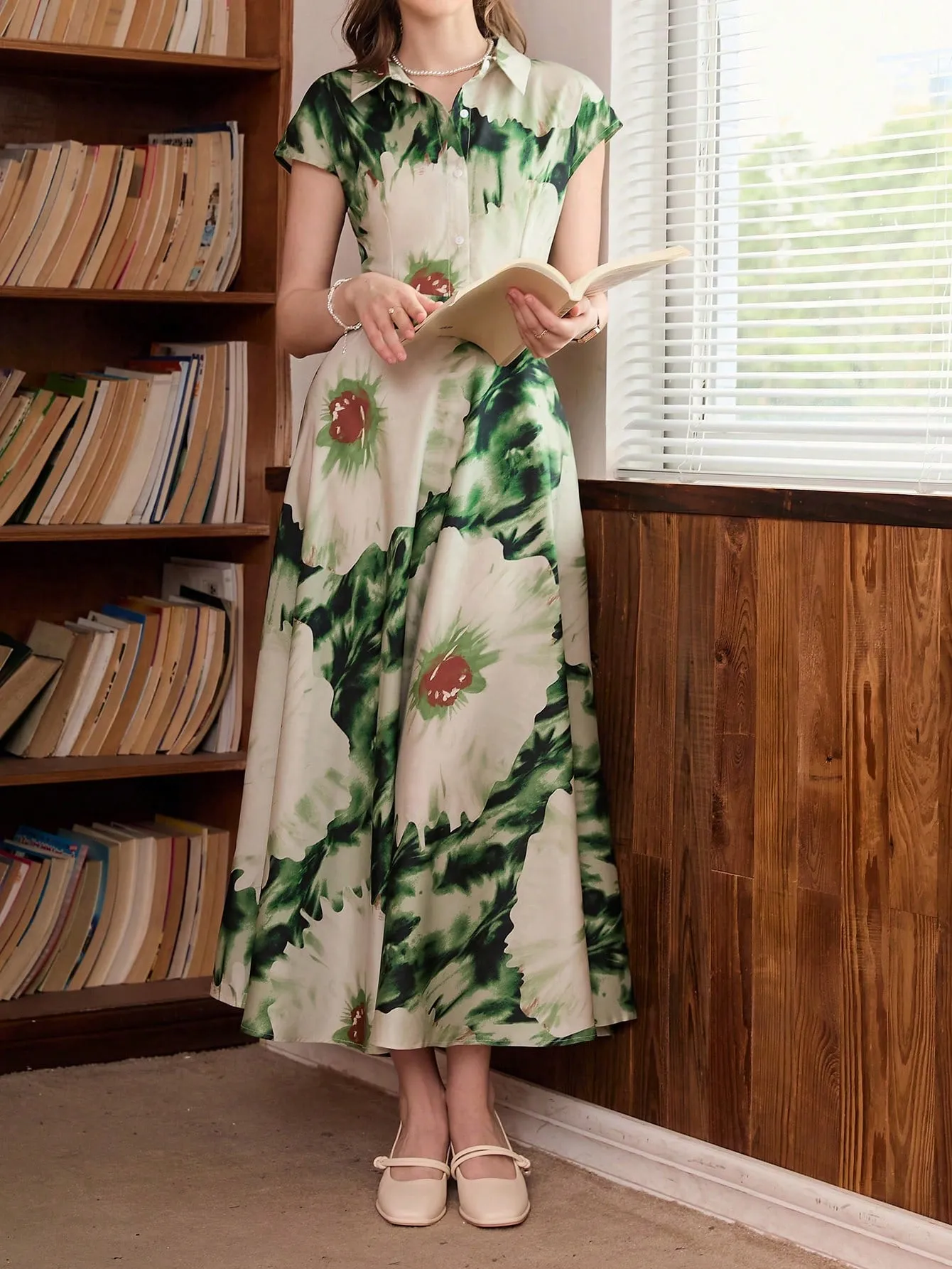 Privé Tie Dye Belted Shirt Dress