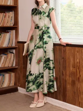 Privé Tie Dye Belted Shirt Dress