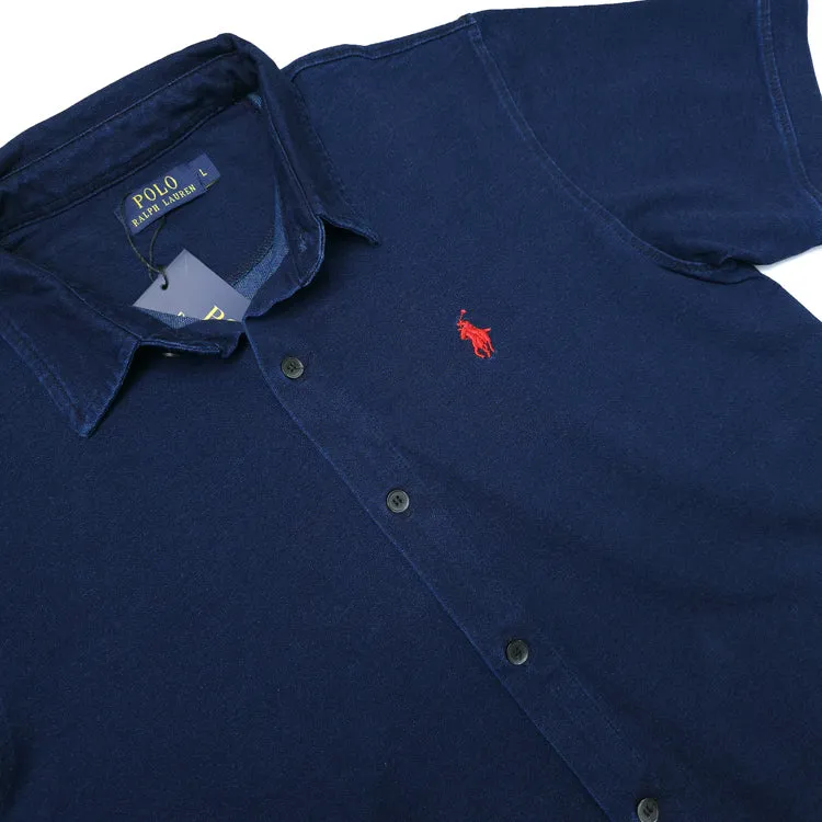 PRL classic polo dress shirt | Navy Blue