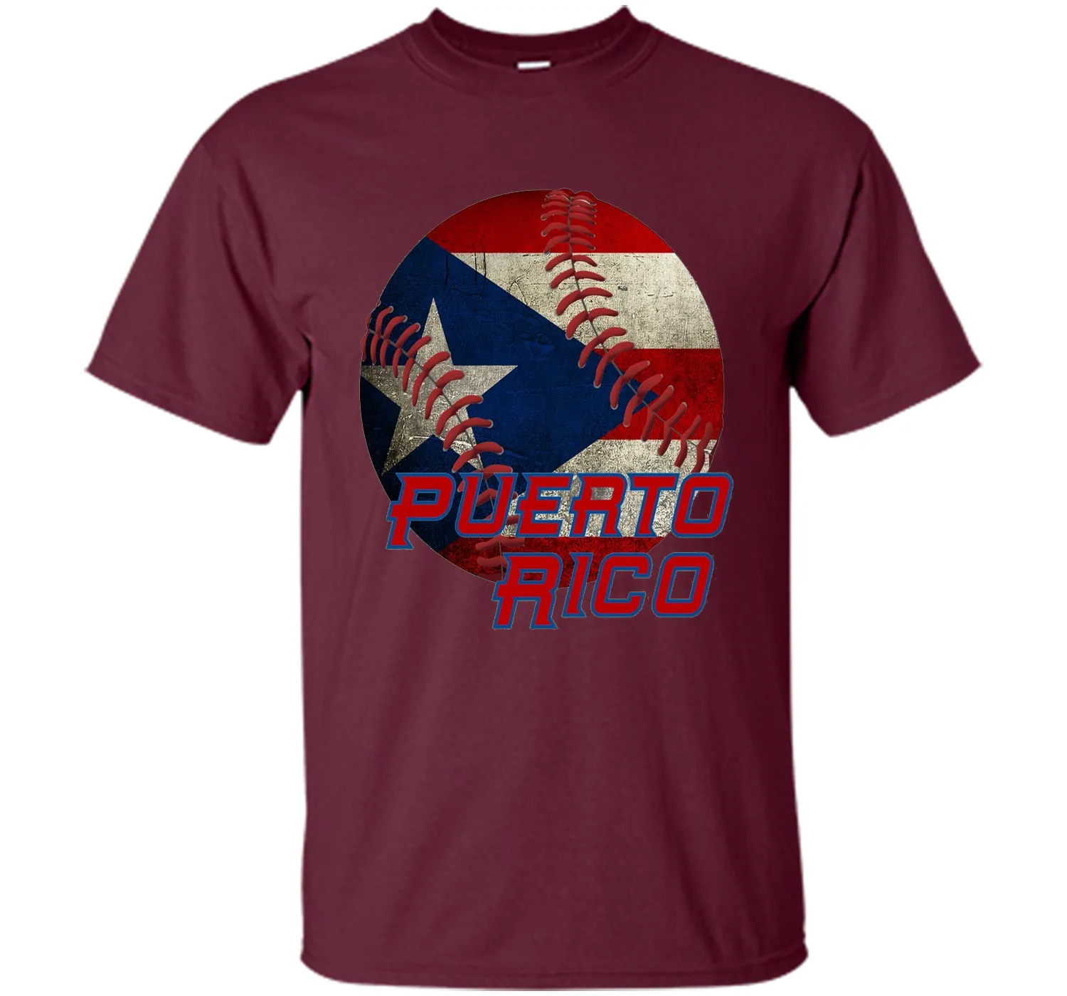 Puerto Rico Baseball Flag T Shirt Boricua Pride Tee