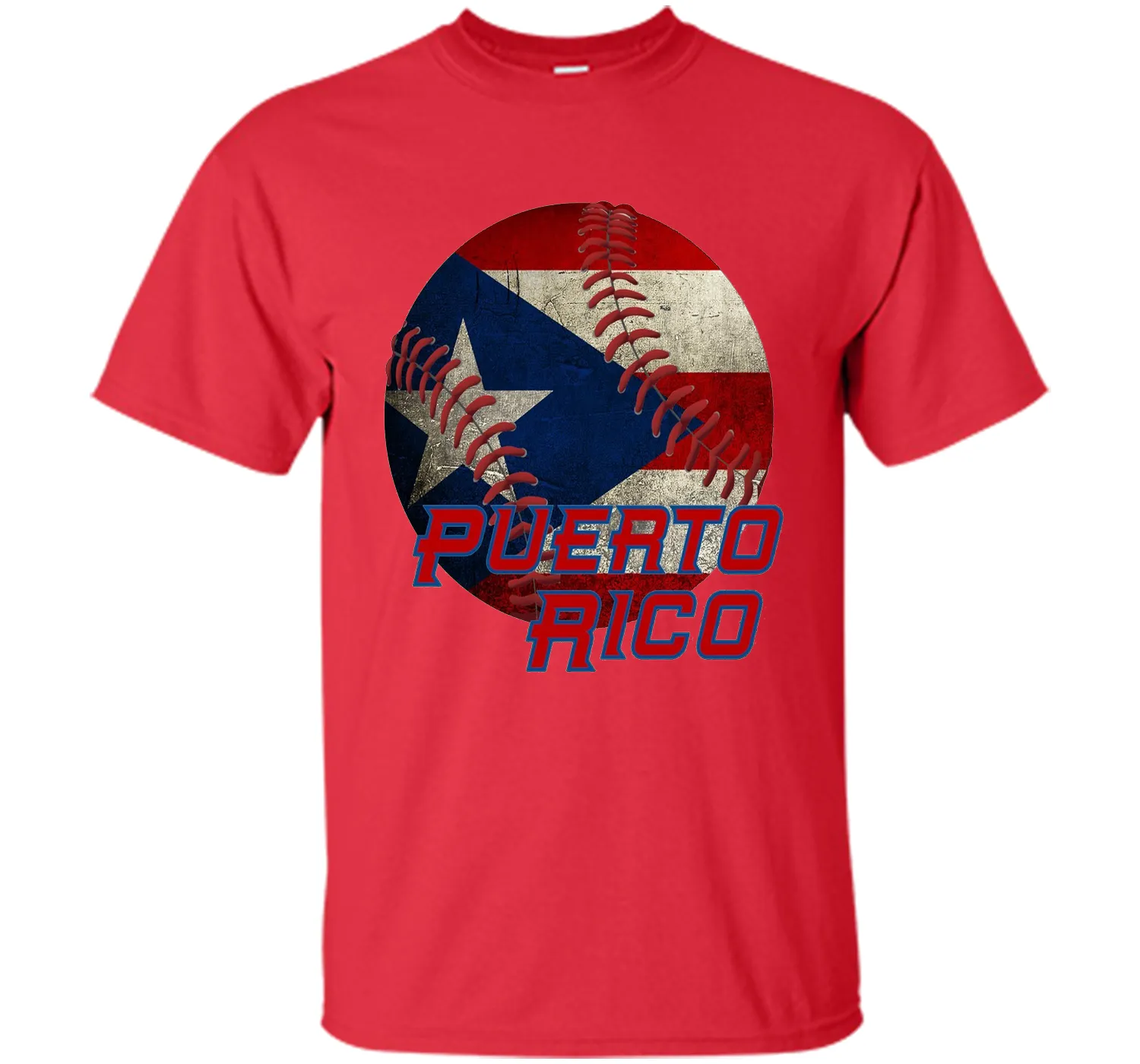 Puerto Rico Baseball Flag T Shirt Boricua Pride Tee