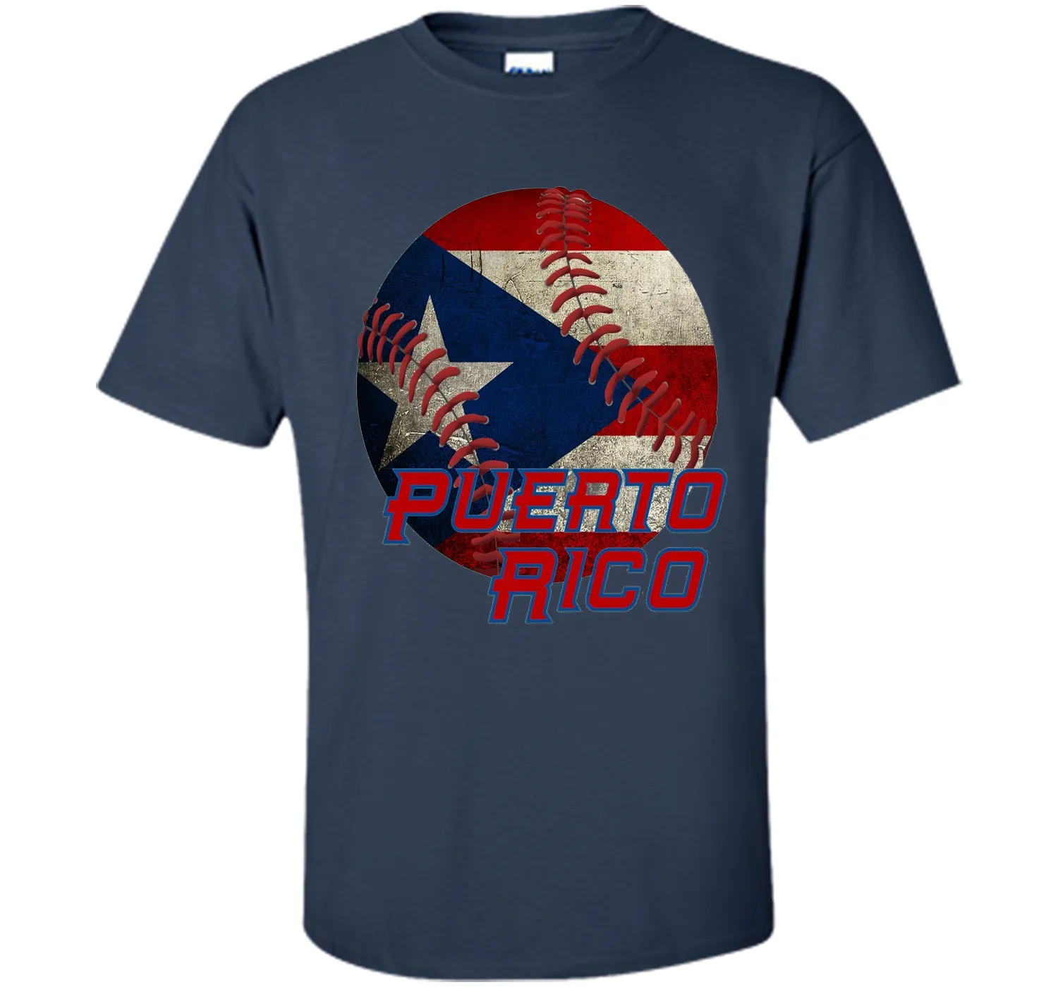 Puerto Rico Baseball Flag T Shirt Boricua Pride Tee