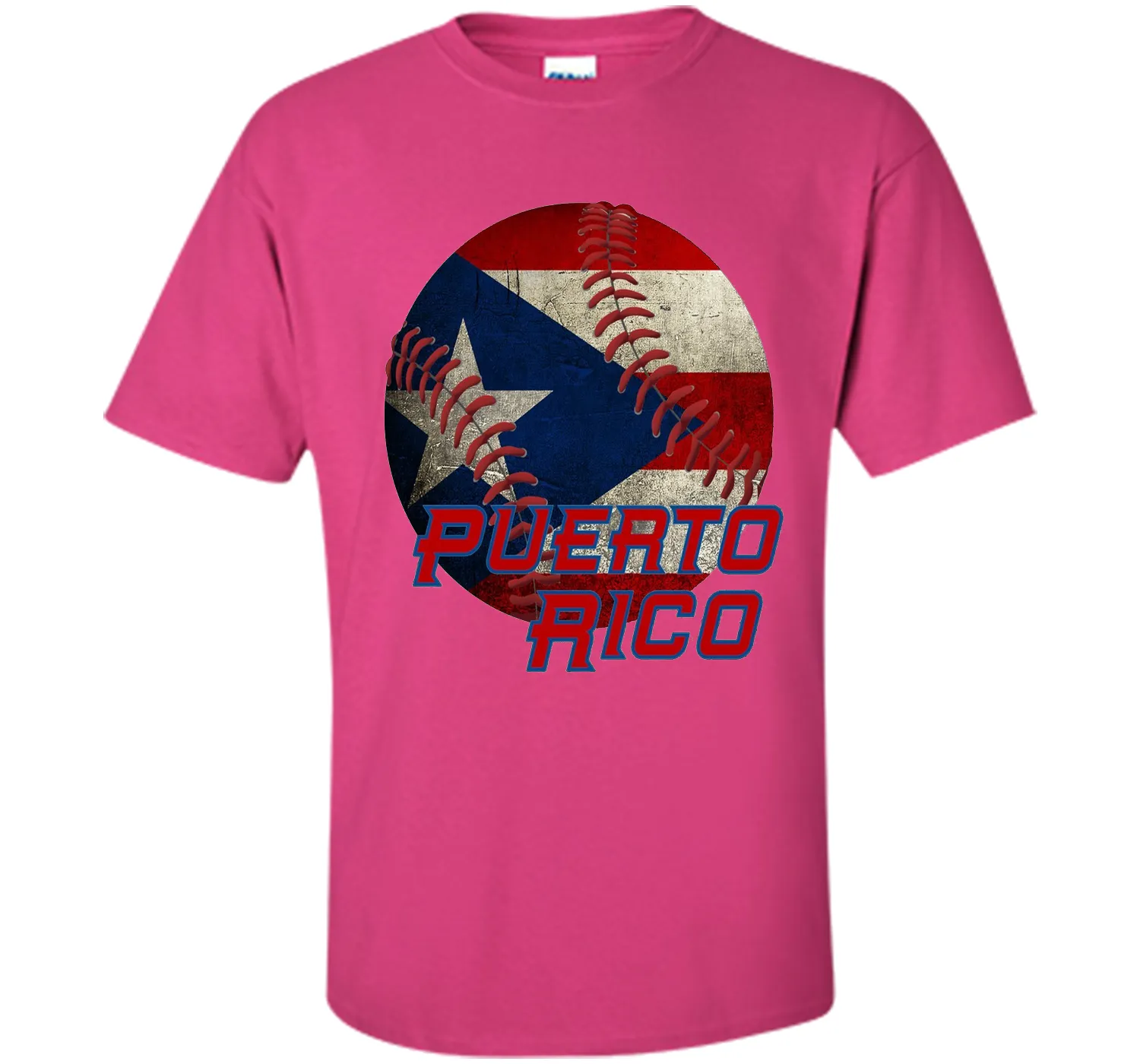 Puerto Rico Baseball Flag T Shirt Boricua Pride Tee