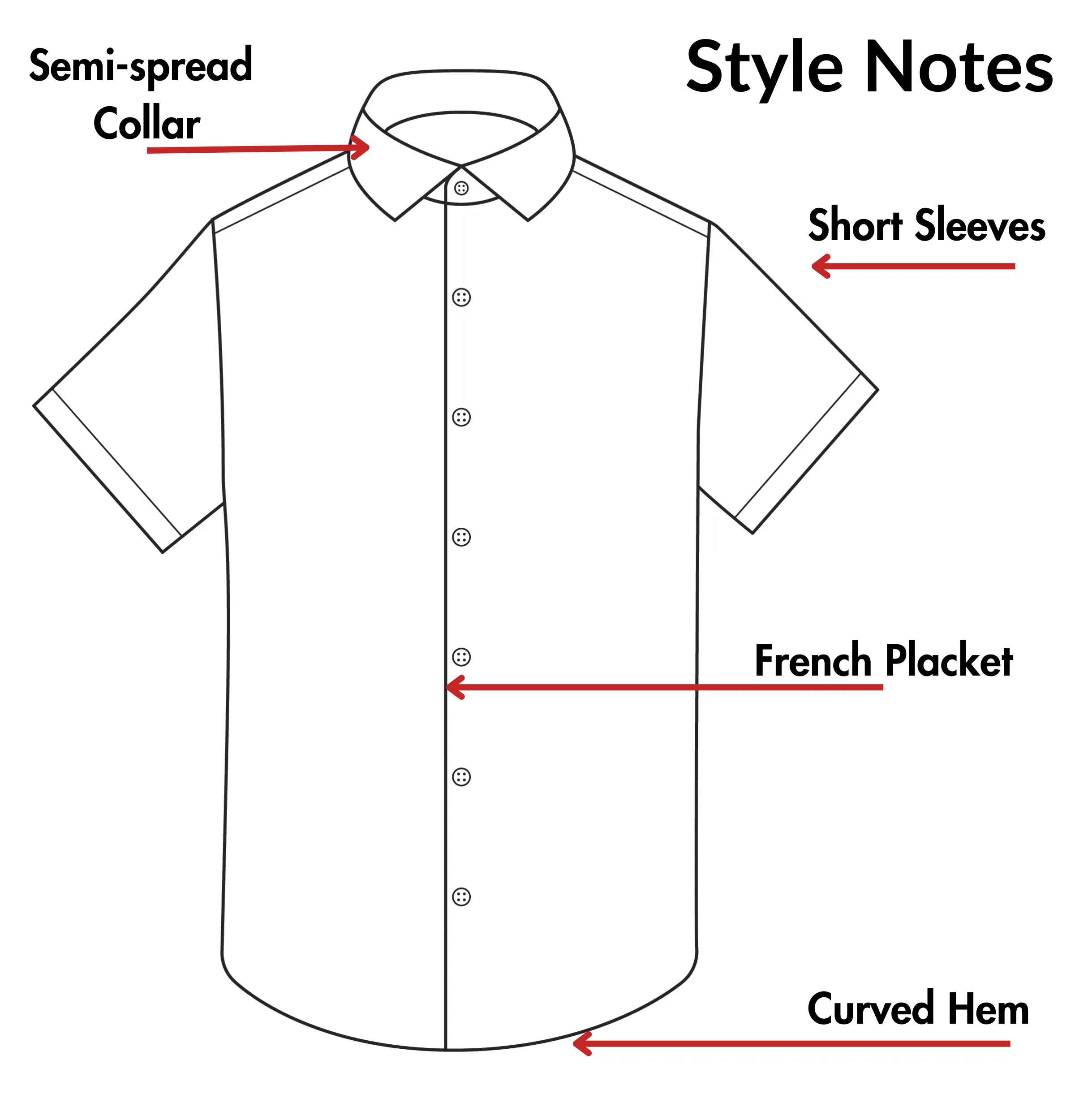 Pure Cotton - Semi-Spread Collar - Short Sleeve - Sky Mesh