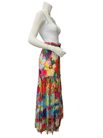 Qishma Colorful Floral Maxi Skirt