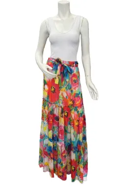 Qishma Colorful Floral Maxi Skirt