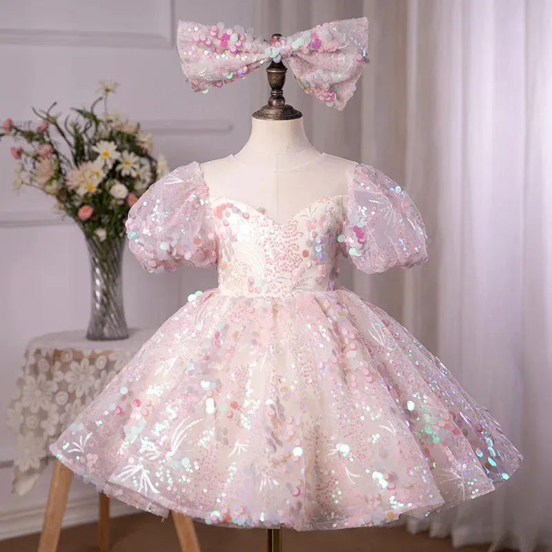 "Stella" Sparkling Floral Occasion Party Dress - 5 Colors
