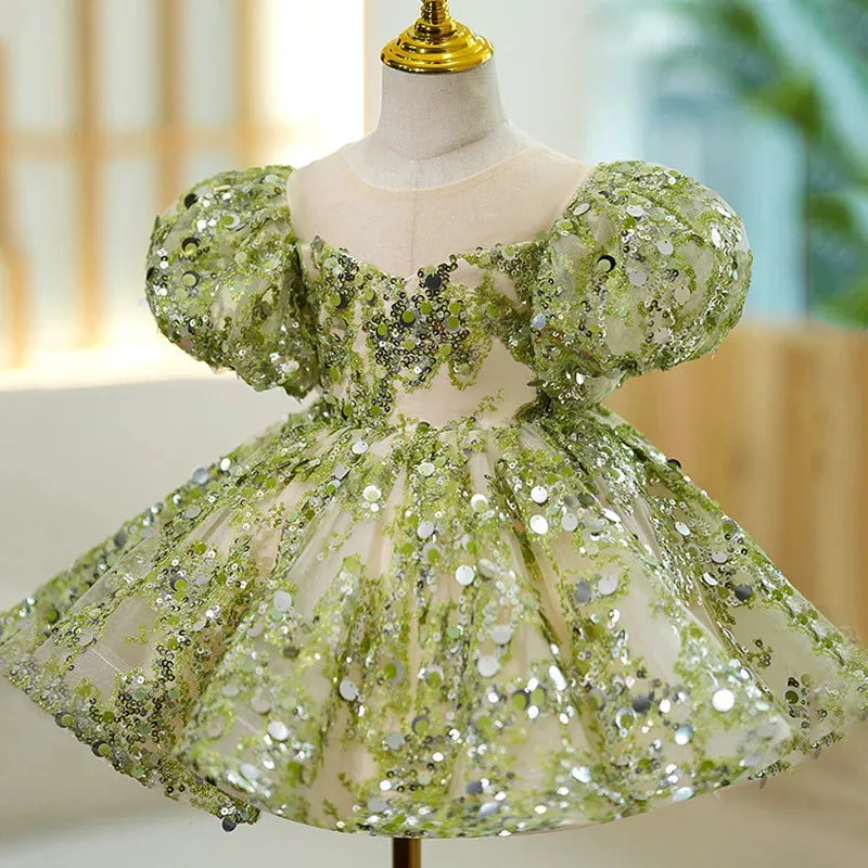 "Stella" Sparkling Floral Occasion Party Dress - 5 Colors