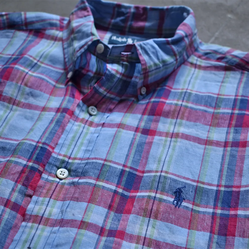 Ralph Lauren/ラルフ ローレン “CLASSIC FIT” リネン ボタンダウンシャツ　230505