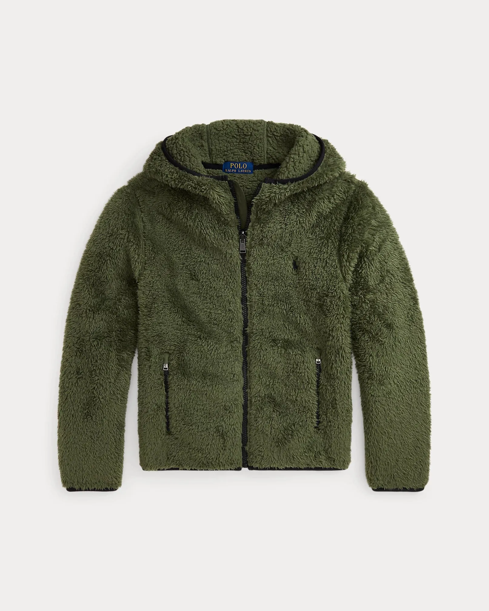 Ralph Lauren - Olive zip fleece hoodie