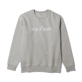 Rea Irvin’s Embroidered Crewneck Sweatshirt in Heather Gray