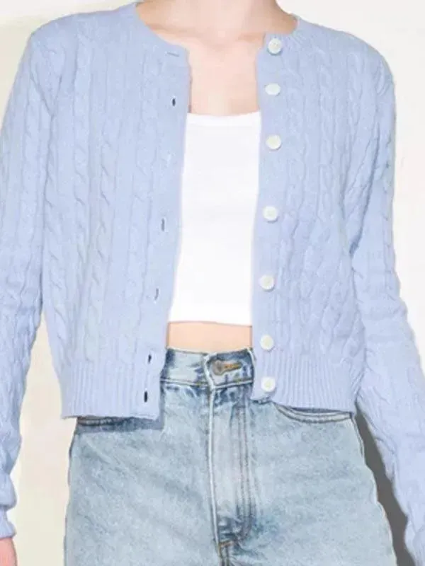 Retro Twist Women Cardigan Sweater