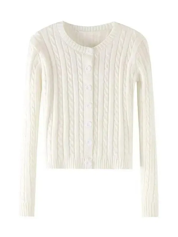 Retro Twist Women Cardigan Sweater