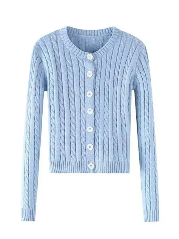 Retro Twist Women Cardigan Sweater