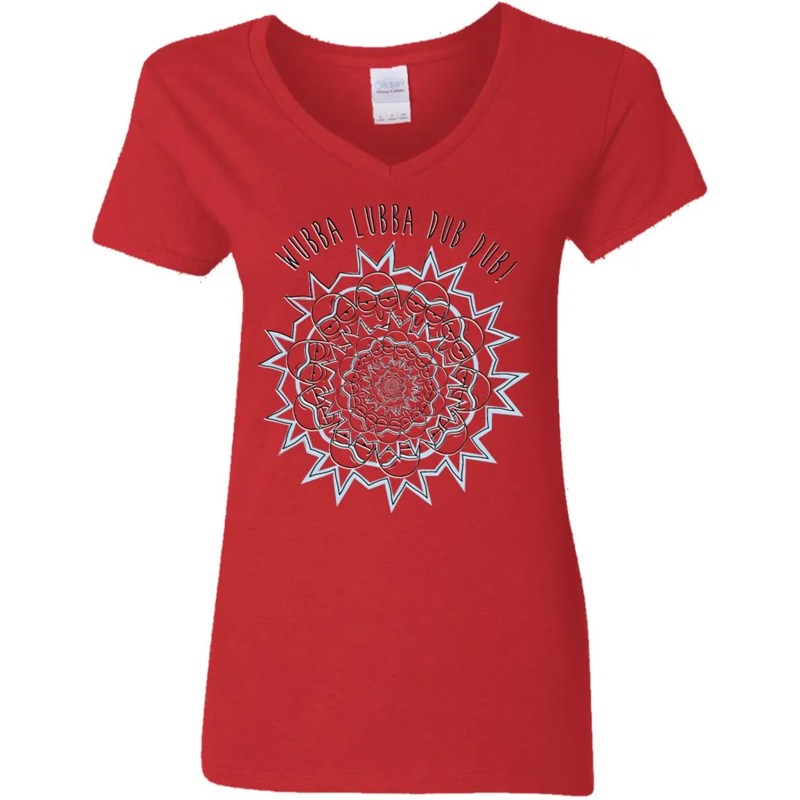 Rick And Morty Wubba Lubba Dub Dub Slogan Women V-Neck T-Shirt