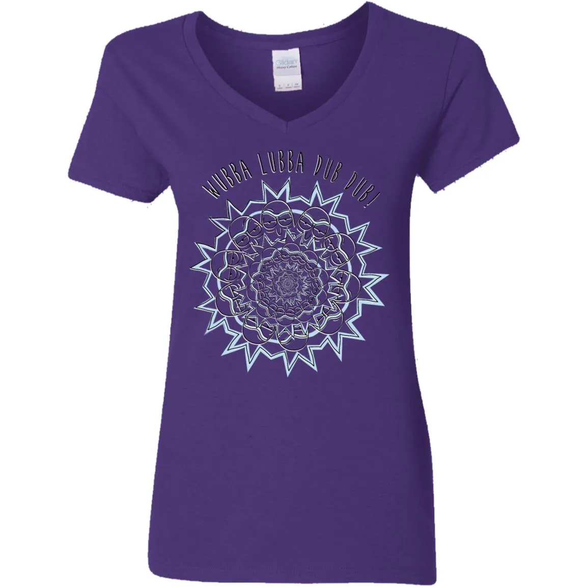 Rick And Morty Wubba Lubba Dub Dub Slogan Women V-Neck T-Shirt