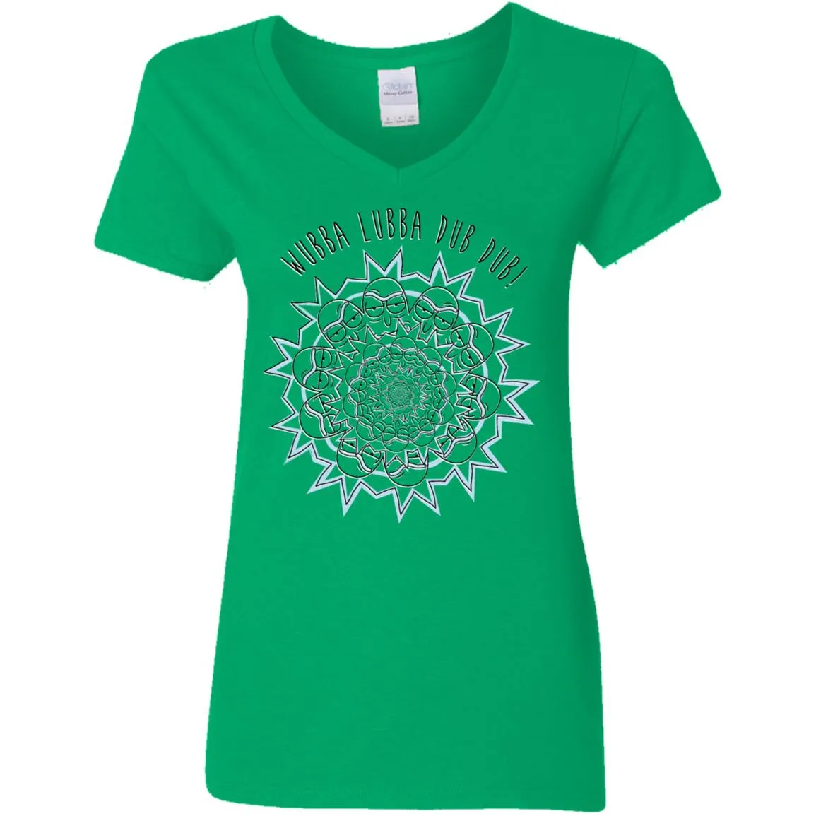 Rick And Morty Wubba Lubba Dub Dub Slogan Women V-Neck T-Shirt