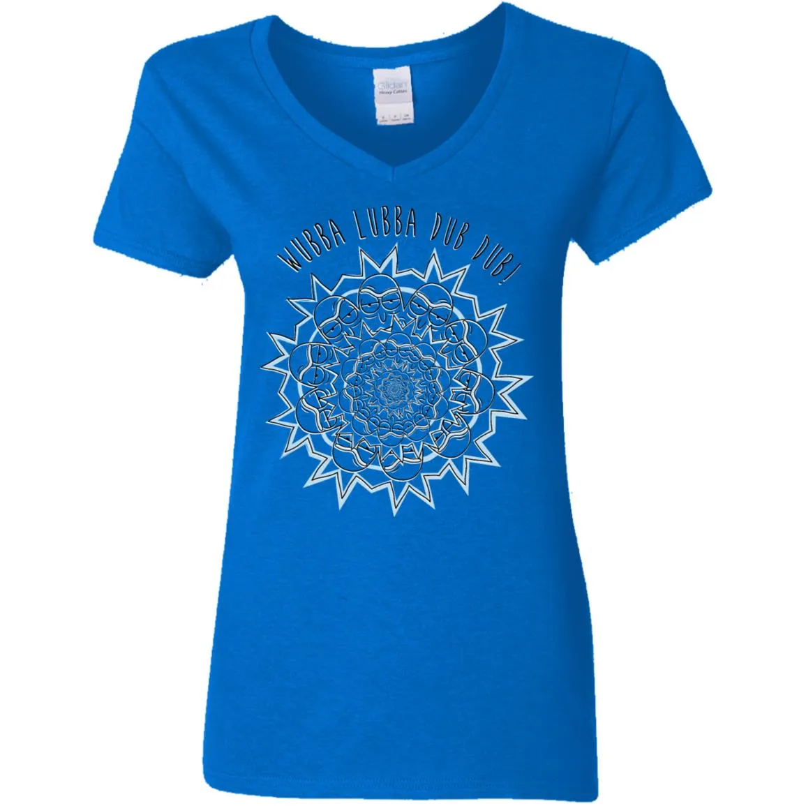 Rick And Morty Wubba Lubba Dub Dub Slogan Women V-Neck T-Shirt