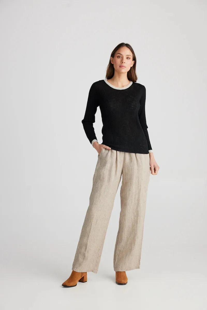 Saturn Long Sleeve Top - Black