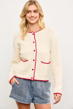 Scallop Buttondown Cardigan