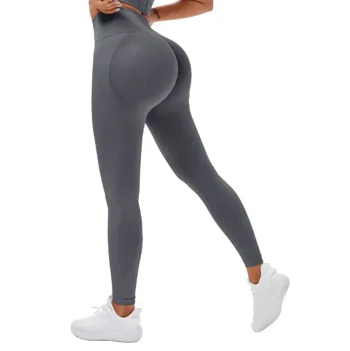 Seamless High-Waist Yoga Pants for Women – Peach Butt Lifting Gym Tights, Stretchy Fitness Leggings