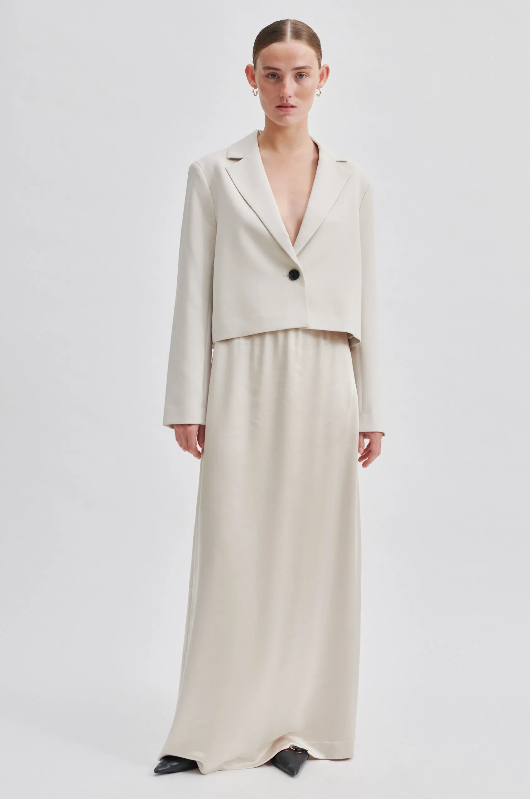 Second Female Odie Maxi Skirt in Pumice Stone