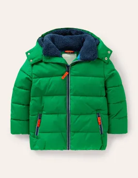 Shower-Resistant Padded Jacket-Highland Green