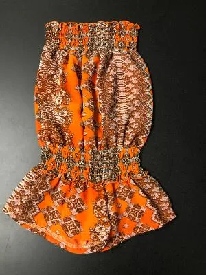 SMOCKED ROMPER TANGERINE DREAM