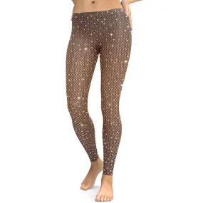 Sparkle Fishnet Print Leggings