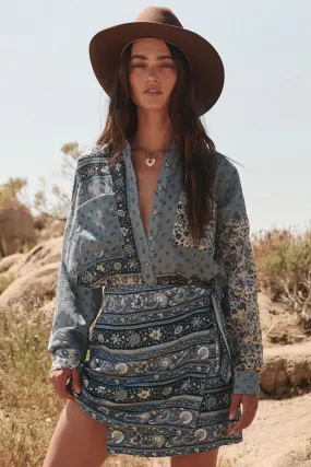 SPELL-SUNSHINE BANDIT SHIRT DRESS-CHAMBRAY
