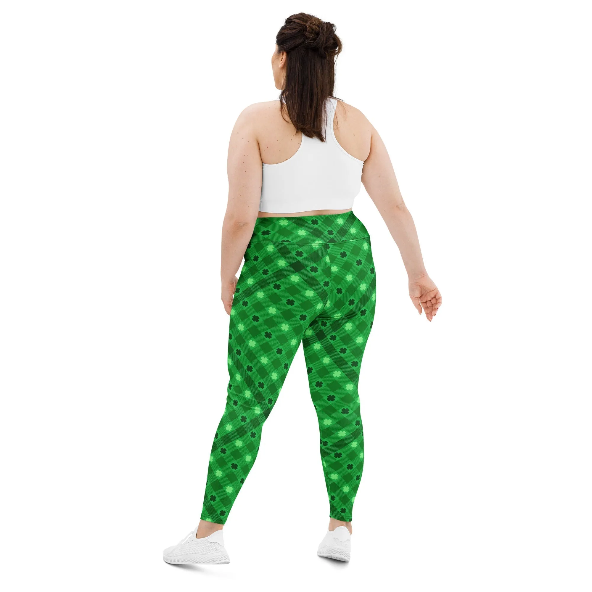 St. Patrick's Day Plaid Plus Size Leggings